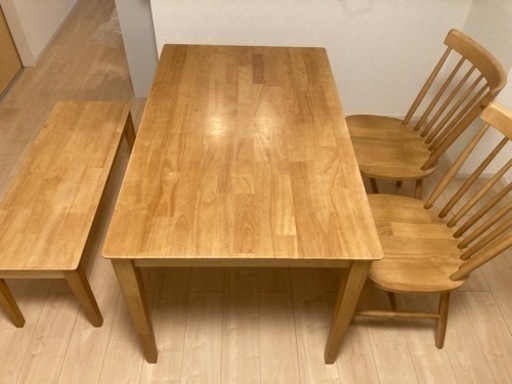 1200×750×720 北欧　木製　ダイニングテーブル　セット