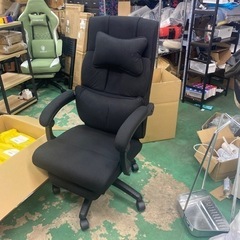 組立済み　未使用品　Dowinx ゲーミングチェア 椅子 ファブリック オットマン付き オフィスチェア パソコンチェア フットレスト デスクチェア ゲーム用 布 ポケットコイル PCチェア ハイバック ソファー座り心地 ブラックの画像