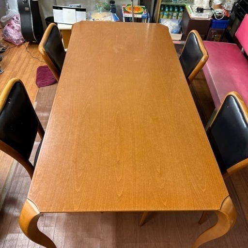 輸入家具 ネコ脚テーブル イス付き