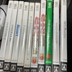 【処分前】Wii 本体とソフト10本の画像