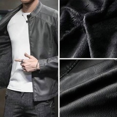 [未使用]革メンズジャケット　黒　XXLの画像