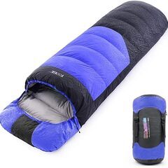 Tooge ダウン寝袋 封筒型 冬用 快適温度-5℃～5℃ 収納...