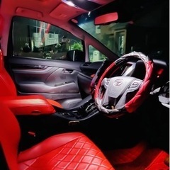 アルファード 30系 7人　S-Cパッケージ　本革シートカバー　アロママット　赤色の画像