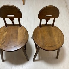 木製のイス ２脚