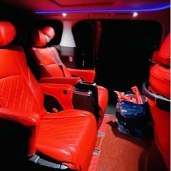 アルファード 30系 7人　S-Cパッケージ　本革シートカバー　アロママット　赤色の画像