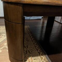 家具調コタツです。ブラウンの木目。の画像