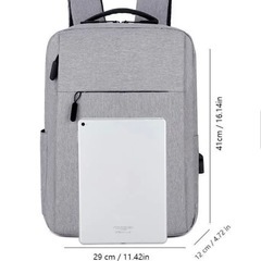 【新品・未使用】 ビジネスバッグ　バックパック　グレー　A4サイズノートPC収納可能の画像