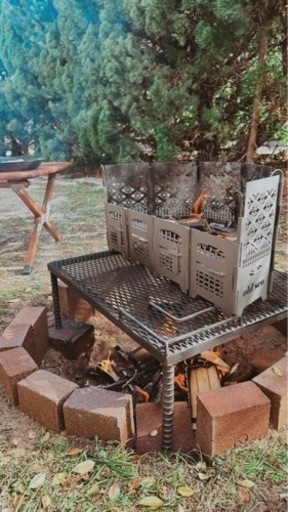 oldsea×サンゾー工務店 rodan Tomoshibi HANGETSUpart(キャンプ焚き火台)