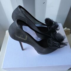 ディオール Christian Dior フラットシューズ レザー パンプス ブラック リボン 37 DIOR BAGATELLE S900 23.5～24.0 便利 使いやすい かっこいい かわいい スリム オシャレ お手頃 お得 格安 激安 破格 特価 特売 セール の画像