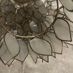 【最終値下げ1/22破棄予定】シェルフラワーライト　Shell Flower Lamp シーリングライトの画像