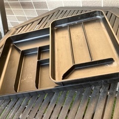 価格相談可能★文具・事務用品(ステーショナリー)整理用トレイ　スライド式２段重セットの画像