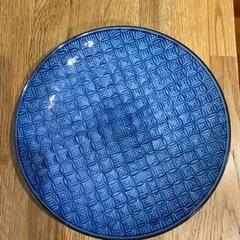哲三郎窯　中皿　昭和レトロ　ブルーの画像