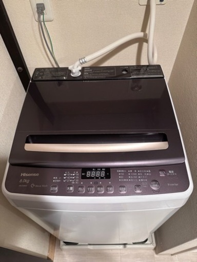 洗濯機　Hisense 8.0kg HW-DG80A