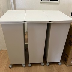 お話し中：無印良品ポリプロピレンフタが選べるダストボックス・大（...