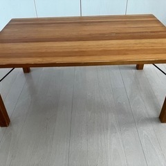 【取引完了】無印良品パイン材ローテーブル（折り畳み可）