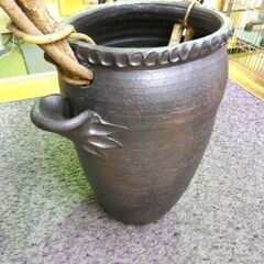 花瓶 水瓶 陶器 インテリア雑貨 置物 フラワーベース 傘立て 西岡店の画像