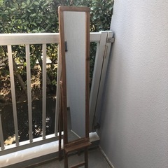 リサイクルウッドスタンドミラー