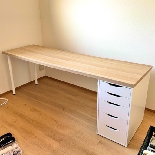 【引取】IKEA デスク 200x60 オーク調