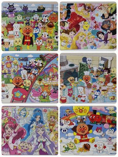 子供パズル7枚 アンパンマン プリキュア プリンセス
