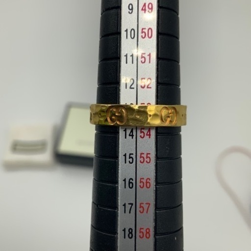 GUCCI グッチ　アイコンリング　ハンマーフィニッシュ　3.4g 約13号　18金