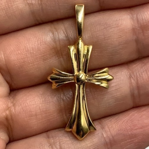 K18 18金　ダイヤモンドクロスペンダント　10.2g 0.218ct 0.43ct