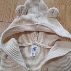 【美品】ベビーギャップ　子供服　 ニットパーカー　くまの画像