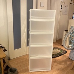 お譲りします　無料　無印収納ケースの画像