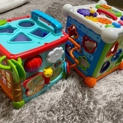 おもちゃ　2点セット　ベビー　フィッシャープライス　型はめ　パズルの画像