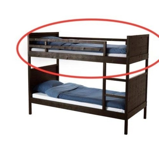 IKEA NORDAL  シングルベッド　木製　2段ベッドの上段のみ