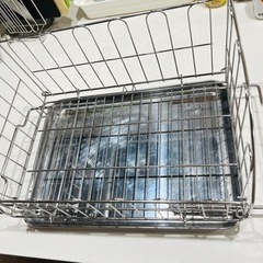 スライド式折りたたみステンレス水切りラック