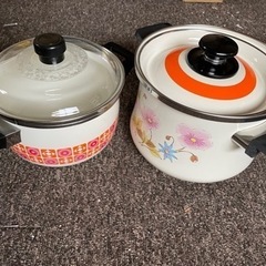 新品ホーロー鍋セット２０センチ