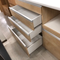 古賀家具 キッチンカウンター ナチュラル×ホワイト【トレファク堺福田店】の画像