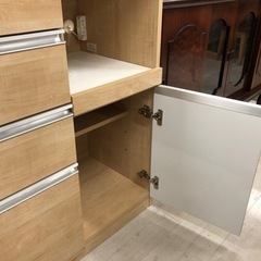 古賀家具 キッチンカウンター ナチュラル×ホワイト【トレファク堺福田店】の画像