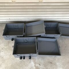 未来工業 ウオルボックス 屋根無(ヨコ型)ダークグレー WB-14AODG 3個セット プラボックス 制御盤 電設資材の画像