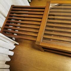 ガラス　ローテーブル　伸縮　おしゃれの画像