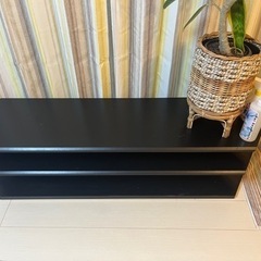 テレビ台　黒　長さ約120cm    高さ36cm  奥行き35cmの画像