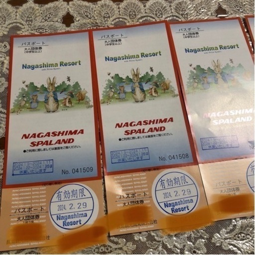 ナガシマスパーランド　パスポート大人3枚まで１枚あたり