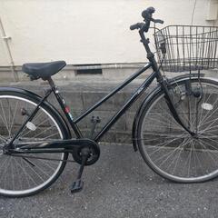 神戸市西区より お話し早い方へ②自転車 27インチ  綺麗ですが前多分パンクです。ライト切替上部付きの画像