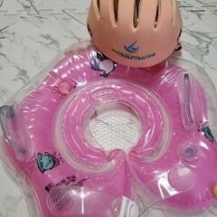 浮き輪　ベビー　首浮き輪　スイマーバ　ピンク　ヘルメット　頭ガード