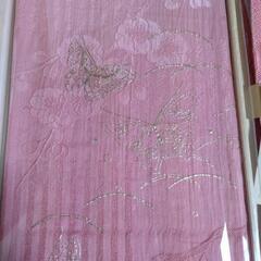 【新品未使用】帯揚げ・帯紐セット ピンク色 蝶の画像