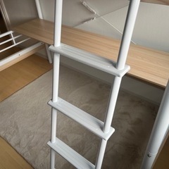 寝具　2段ベッド　LUUDO 机とベッドに分けることも可能の画像
