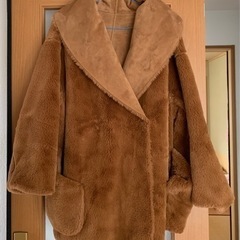 GU ムートンタッチ/ファータッチ　リバーシブルコート　XL