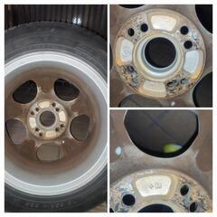 14㌅アルミホイール(BRIDGESTONE VAGGIO NS5 )と14㌅タイヤ(DUNLOP ENASAVE EC204)のセット × 4本の画像