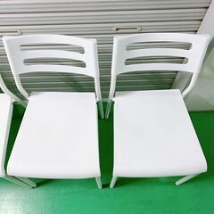 椅子四脚 セット  白 現状販売品の画像