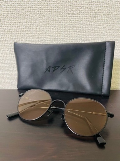 ADSR ブラウン サングラス 丸型レンズ