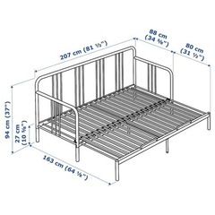 【お取引中】IKEA FYRESDAL フィーレスダル　デイベッドフレーム ベッド下収納ボックス2つセットの画像