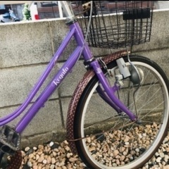 自転車、トイザらスオリジナル、レジオ、パープル、紫色、ドット柄、２２インチの画像