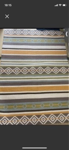 取りに来て頂ける方限定値下げ。HANDLOOM ACCENT RUGU グリーン系
