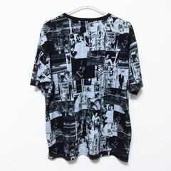 Suggestion メンズ プリント 半袖 Tシャツ モノトーンの画像