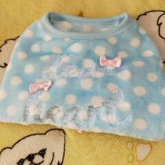 犬服 ドッグウェア 冬服 タンクトップ フリース生地 ドット柄 4号サイズの画像